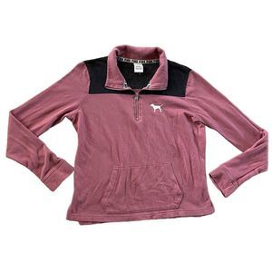 PINK Victoria’s Secret Pullover 1/4 Zip Sweater Medium